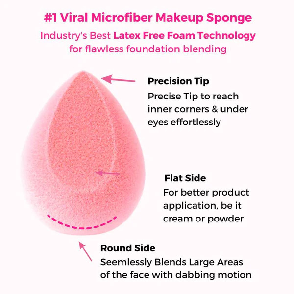 Praush Microfiber Velvet Sponge Blush Pink